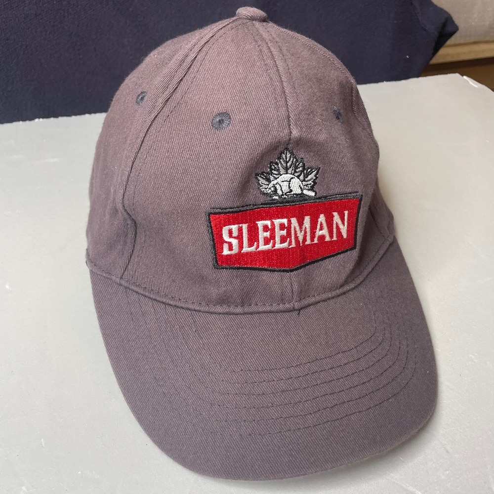 Sleeman Baseball Cap Adjustable‎ Gray Embroidered Logo Casual Cotton Blend